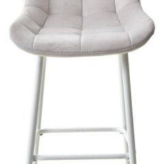 Барный стул ХОФМАН, цвет H-09 Светло-серый, велюр / белый каркас М-City в Урае - uray.mebel24.online | фото 6