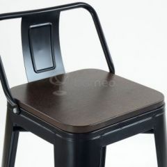 Барный стул N-238 Tolix Wood style Черный в Урае - uray.mebel24.online | фото 3