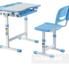 Комплект парта + стул трансформеры Cantare Blue в Урае - uray.mebel24.online | фото 1
