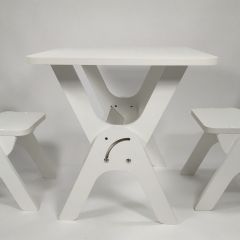 Детский растущий стол-парта и два стула Я САМ "Умка-Дуо" (Белый) в Урае - uray.mebel24.online | фото