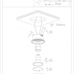 DK3012-AL Встраиваемый светильник влагозащ., IP 44, 50 Вт, GU10, серый, алюминий в Урае - uray.mebel24.online | фото 7