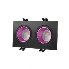 DK3072-BK+PI Встраиваемый светильник, IP 20, 10 Вт, GU5.3, LED, черный/розовый, пластик в Урае - uray.mebel24.online | фото