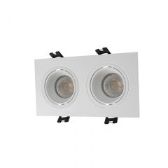 DK3072-WH Встраиваемый светильник, IP 20, 10 Вт, GU5.3, LED, белый/белый, пластик в Урае - uray.mebel24.online | фото