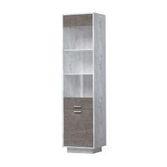 Эго ПС-1 Пенал с 2дв (бетон светлый/камень темный) цоколь в Урае - uray.mebel24.online | фото