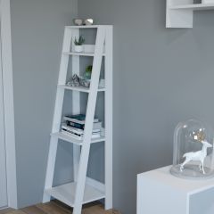 Этажерка лофт (белый) в Урае - uray.mebel24.online | фото 2