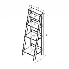 Этажерка лофт (сонома ) в Урае - uray.mebel24.online | фото 3