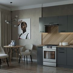 Кухонный гарнитур Антрацит 1800 (Стол. 26мм) в Урае - uray.mebel24.online | фото