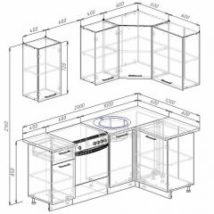 Кухонный гарнитур угловой Графика 2000х1200 (Стол. 26мм) в Урае - uray.mebel24.online | фото 2