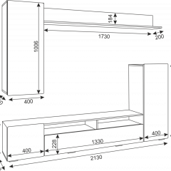 Гостиная Альфа (Белый/Белый глянец) в Урае - uray.mebel24.online | фото 4