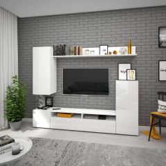Гостиная Альфа (Белый/Белый глянец) в Урае - uray.mebel24.online | фото