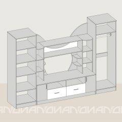 Гостиная Аллегро с 2 шкафами вариант-5 (венге/дуб белфорт) в Урае - uray.mebel24.online | фото 2