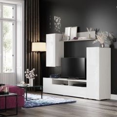 Гостиная Аннели (Белый/Белый глянцевый) в Урае - uray.mebel24.online | фото