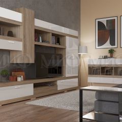 АВАНТА Гостиная (МДФ) Белый глянец холодный/Дуб сонома в Урае - uray.mebel24.online | фото 4