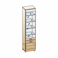Гостиная Камелия Композиция 11 (Гикори Джексон темный) в Урае - uray.mebel24.online | фото 2