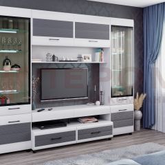 Гостиная Камелия Композиция 11 (Снежный ясень - серый) в Урае - uray.mebel24.online | фото