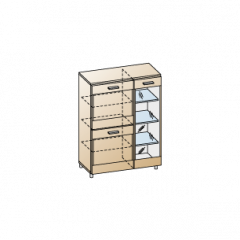 Гостиная Камелия Композиция 12 (Гикори Джексон светлый) в Урае - uray.mebel24.online | фото 8