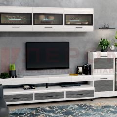 Гостиная Камелия Композиция 12 (Снежный ясень - серый) в Урае - uray.mebel24.online | фото