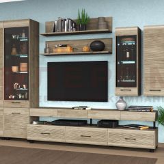Гостиная Камелия Композиция 7 (Гикори Джексон светлый) в Урае - uray.mebel24.online | фото