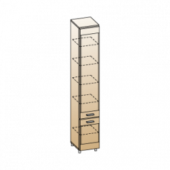 Гостиная Камелия Композиция 7 (Гикори Джексон темный) в Урае - uray.mebel24.online | фото 2