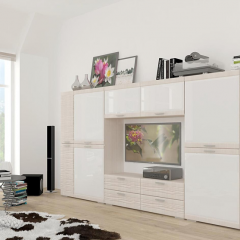 Гостиная ЛОТОС (модульная) Бодега белая в Урае - uray.mebel24.online | фото 3