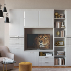 Гостиная ЛОТОС (модульная) Бодега белая в Урае - uray.mebel24.online | фото 10