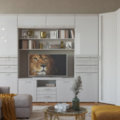 Гостиная ЛОТОС (модульная) Бодега белая в Урае - uray.mebel24.online | фото 8