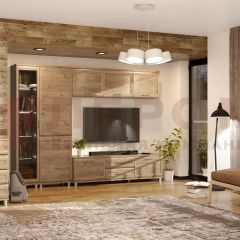 Гостиная Мелисса Композиция 10 (Гикори Джексон светлый) в Урае - uray.mebel24.online | фото