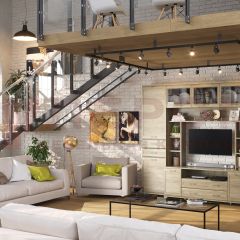 Гостиная Мелисса Композиция 4 (Гикори Джексон светлый) в Урае - uray.mebel24.online | фото