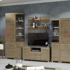 Гостиная Мелисса Композиция 5 (Гикори Джексон светлый) в Урае - uray.mebel24.online | фото
