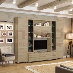 Гостиная Мелисса Композиция 9 (Гикори Джексон светлый) в Урае - uray.mebel24.online | фото 4