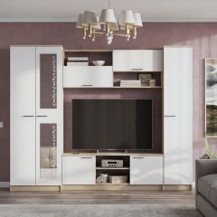 Гостиная МГС 3 Исполнение 1 (Дуб сонома/Белый) в Урае - uray.mebel24.online | фото