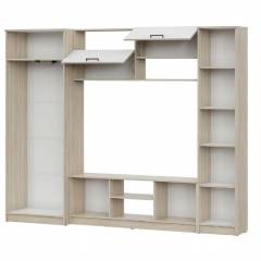 Гостиная МГС 3 Исполнение 1 (Дуб сонома/Белый) в Урае - uray.mebel24.online | фото 3