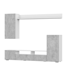 Гостиная МГС 4 (Белый/Цемент светлый) в Урае - uray.mebel24.online | фото 2