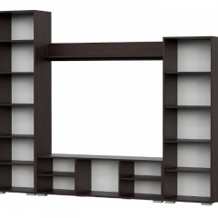 Гостиная МГС 6 Исполнение 1 (Венге/Белый глянец) в Урае - uray.mebel24.online | фото 2