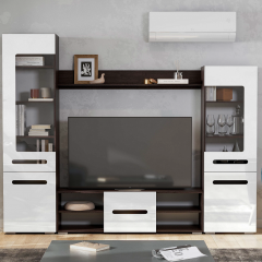 Гостиная МГС 6 Исполнение 1 (Венге/Белый глянец) в Урае - uray.mebel24.online | фото