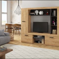 Гостиная Оскар 3 (Дуб золотой /Венге) в Урае - uray.mebel24.online | фото
