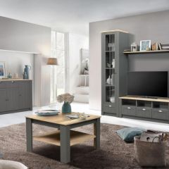 Гостиная Прованс (модульная) Диамант серый в Урае - uray.mebel24.online | фото 2