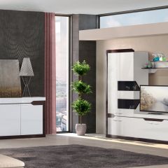 Гостиная Ронда 3 Белый глянец/венге в Урае - uray.mebel24.online | фото