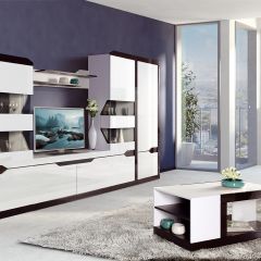 Гостиная Ронда 1 Белый глянец/венге в Урае - uray.mebel24.online | фото
