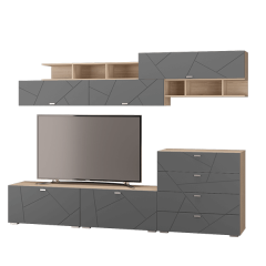 Гостиная Скайлайн (Дуб сонома/графит) в Урае - uray.mebel24.online | фото 3