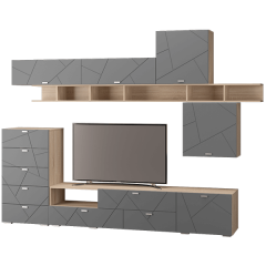 Гостиная Скайлайн (Дуб сонома/графит) в Урае - uray.mebel24.online | фото 4