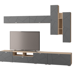 Гостиная Скайлайн (Дуб сонома/графит) в Урае - uray.mebel24.online | фото 5