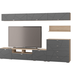 Гостиная Скайлайн (Дуб сонома/графит) в Урае - uray.mebel24.online | фото 7