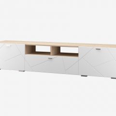 Гостиная Скайлайн набор ДБ- 2 (дуб сонома светлый/белый) в Урае - uray.mebel24.online | фото 11
