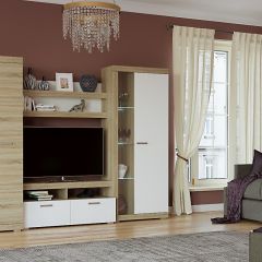 СОНАТА ГОСТИНАЯ НАБОР №ДСБГ-1 (Дуб сонома/Белый глянец) в Урае - uray.mebel24.online | фото