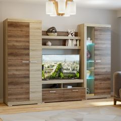 СОНАТА ГОСТИНАЯ НАБОР №ДСДС-2 (Дуб сонома/Дуб сакраменто) в Урае - uray.mebel24.online | фото
