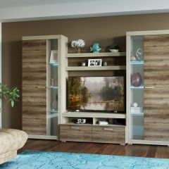 СОНАТА ГОСТИНАЯ НАБОР №ДСДС-4 (Дуб сонома/Дуб сакраменто) в Урае - uray.mebel24.online | фото