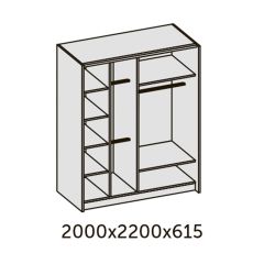 ИННЭС-5 Шкаф-купе 2-х дв. 2000 (2дв. Ф1 - венге) в Урае - uray.mebel24.online | фото 3