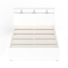 Камелия Кровать 1400, цвет белый, ШхГхВ 143,5х217х78,2 см., сп.м. 1400х2000 мм., без матраса, основание есть в Урае - uray.mebel24.online | фото 5