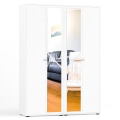 Камелия Шкаф 4-х створчатый, цвет белый, ШхГхВ 160х48х220 см., универсальная сборка, можно использовать как два отдельных шкафа в Урае - uray.mebel24.online | фото